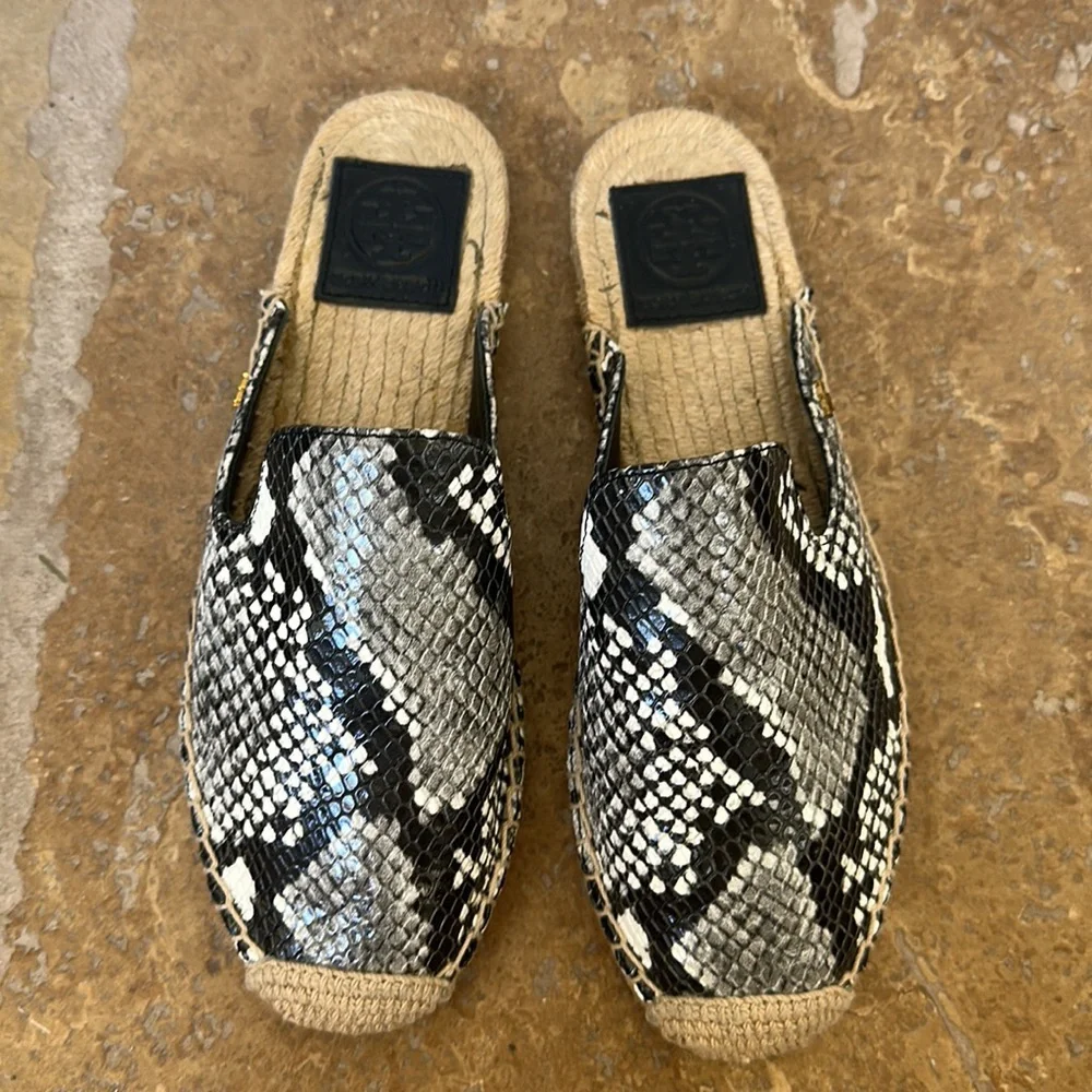 Tory Burch Snake Espadrille Slide | Size 6